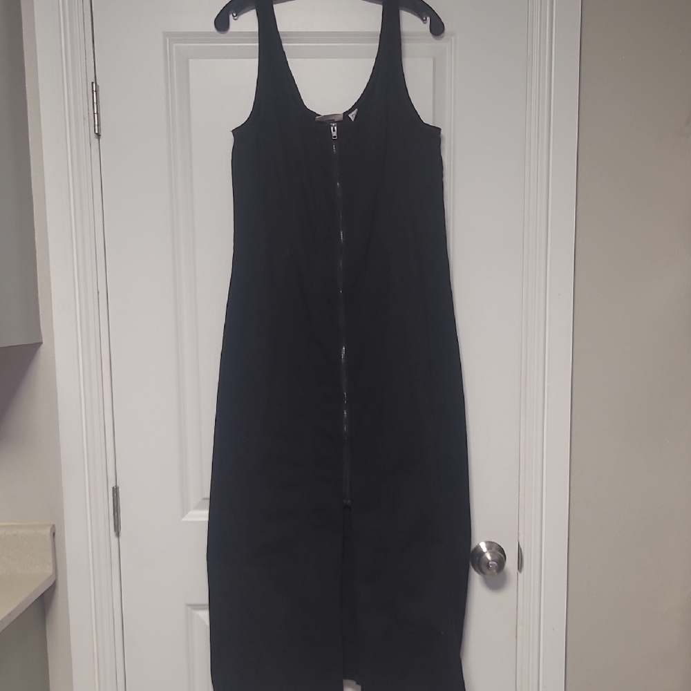 Universal Thread Black Ribbed Sleeveless Maxi Dress